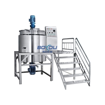 Heating Liquid Electric Shampoo Three Layer Tank Blender Machine Industrial Mixing Price