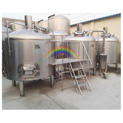 2000L Hotels Stainless Steel Steam Heating Jacketed Beer Mixing Tank With Agitator Micro Brewing Equipment
