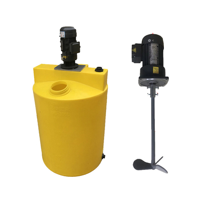 High Efficiency 300Gallons PE Plastic Acid Resistant Industrial Dosing Mixing Tank With Agitator For Chemical Mixing